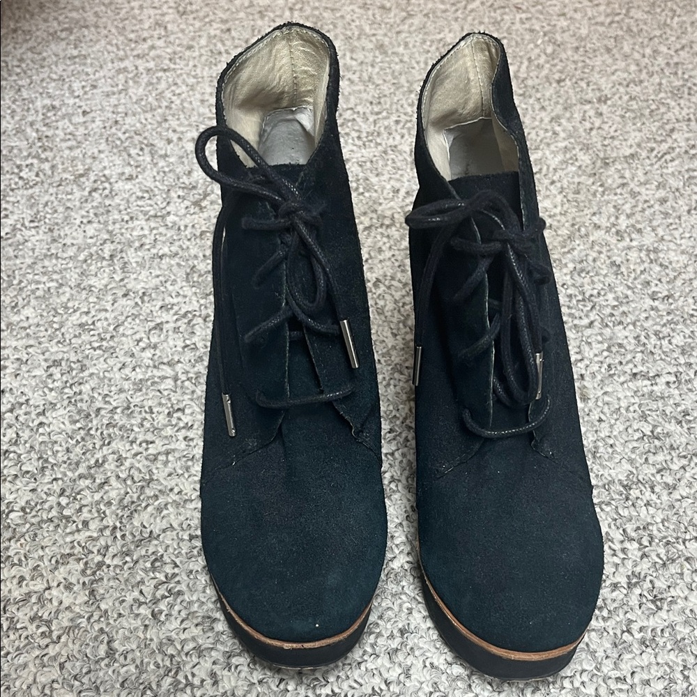 Michael Kors Black Lace Up Boots